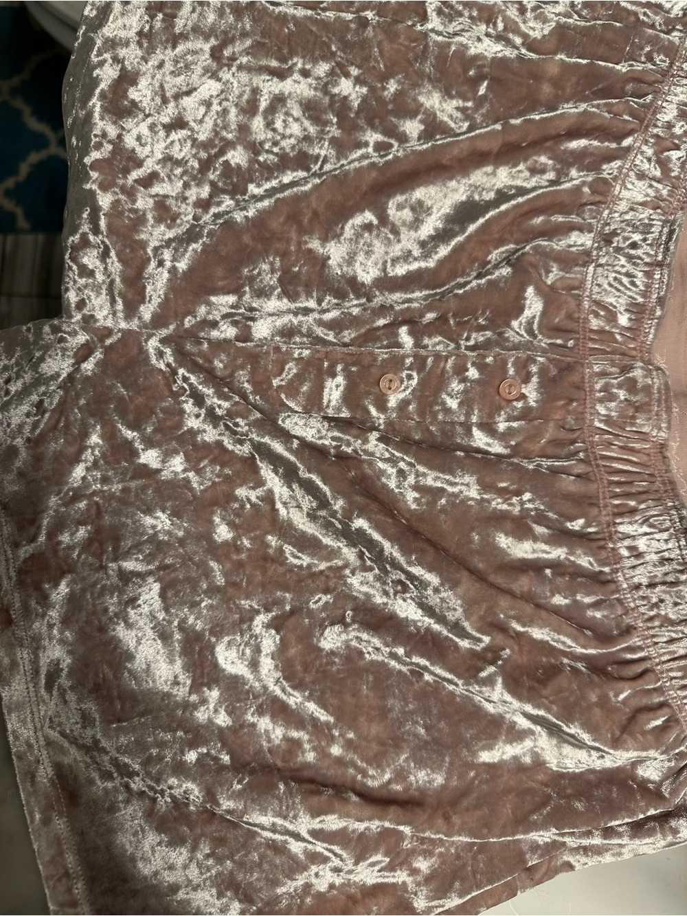 Victoria’s Secret PINK Velvet Button-Front Mini Skirt - Taupe -Large